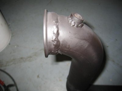 Vbanded downpipe