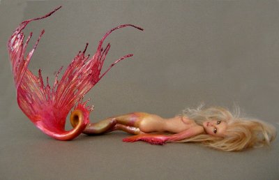 Fire Mermaid Pin Up