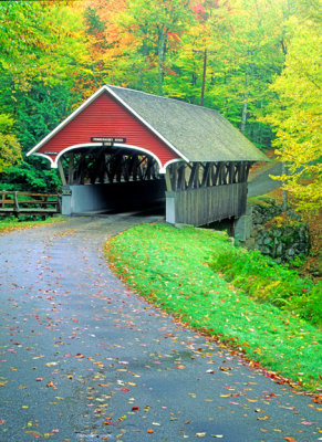 Covered Bridge over the Pemigewasset River, Franconia Notch State Park,  NH