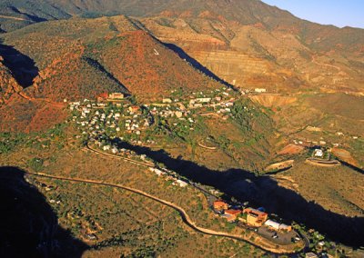 Aerial view of Jerome, AZ