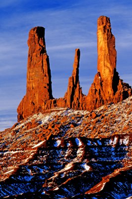 The Three Sisters, Monument Valley, Navajo Tribal Park, AZ/UT