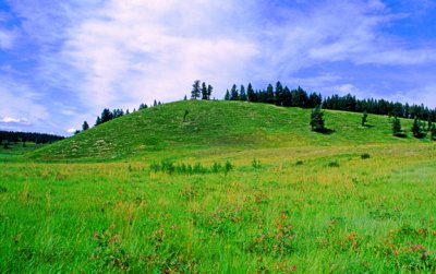 (CG1) Drumlin on Morely Flats west of Calgary, Alberta, Canada.