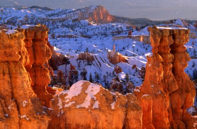 Differential erosion along joints and less resistant beds creates hoodoos, Bryce Canyon National Park, UT
