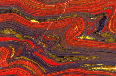 Banded iron formation with tiger-eye, Mount Brockman, Australia