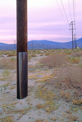 (AR21) Galvanized metal to protect pole from sand blasting, Palm Springs, CA