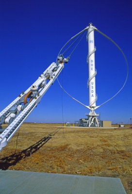 (EN13) Department of Energy experimental vertical axis wind turbine, Bushland, TX