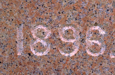 (WES18) Granite tombstone, Ivanhoe Cemetary, Ivanhoe, IL