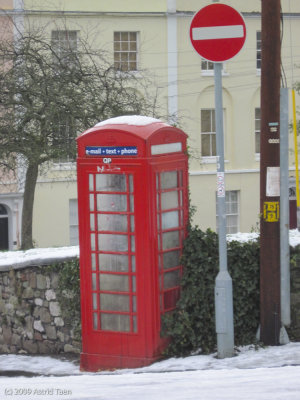 Frosty Telephone Booth