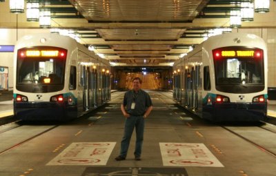 Two trains for the first time in the DSTT - May 2008