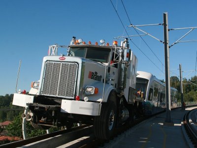 NB dead wire test rounding the big Tukwila curve - June 2008