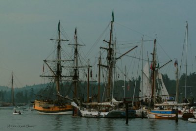 Tall ships overnighted at Dockton Park on Vashon Island - July 2008