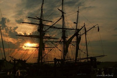 Tall ships  at sunset  at Dockton Park on Vashon Island - July 2008