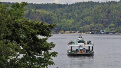 The ferry Rhododendron crossing from Tahlequah