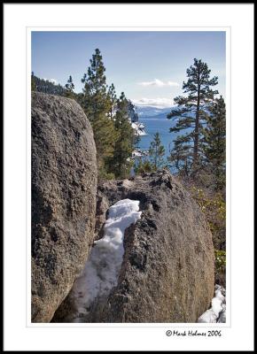 Snow, Rocks, and Lake Tahoe