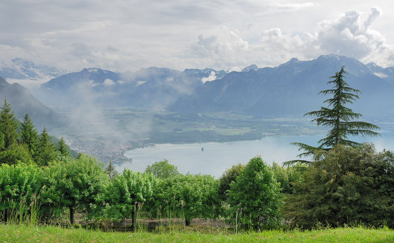 View over the South End of Lake Geneva