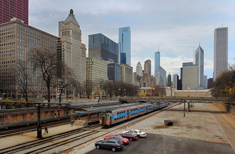 Van Buren Street Station and the City