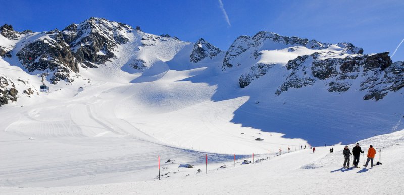 View towards Mont Fort from Col des Gentianes