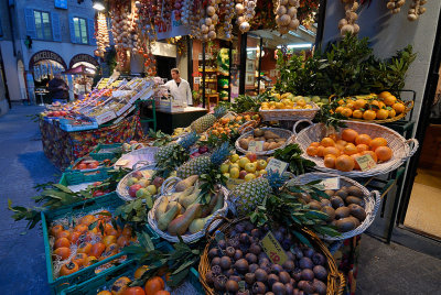 Fruit Market at Dusk