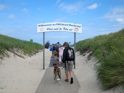 FKK beach entrance