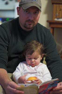 Reading to Daddy