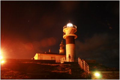 San Ciprian lighthouse at night