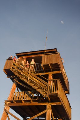 Observation tower at sunrise