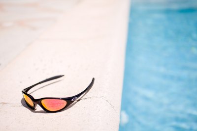 Sunglasses and pool