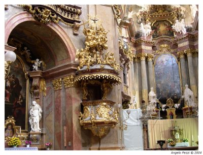 Baroque pulpit in Saint Peter's Church