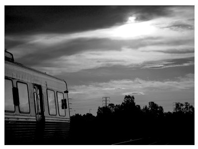 evening_train bw