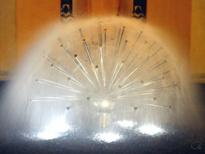 Tropical Lobby Golbe Fountain