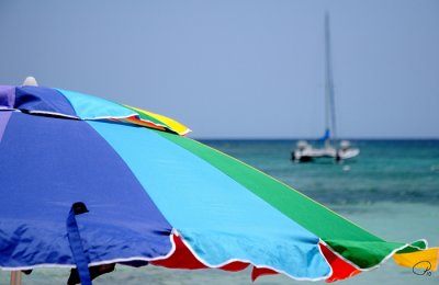 Beach Umbrella With Catamaran II