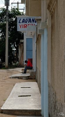 Waiting For His Laundry