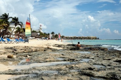 Sitting In A Tide Pool In Playa Del Carmen