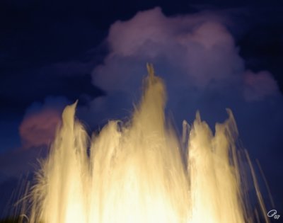 Fountain And Clouds