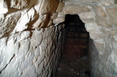 Inner Passageway Seen Through Hole In A Wall Of The Tower