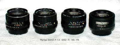 Various Pentax 50mm F1.4