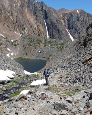 Climbin Towards Lundy Pass, 20 Lakes Basin