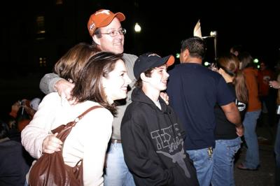 One of many families getting picture taken...