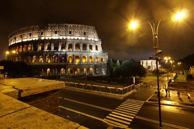 Rome's Colosseum at Night