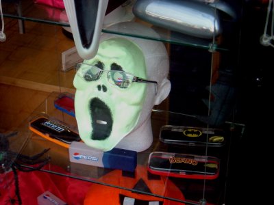 Opticians halloween window display Maidstone