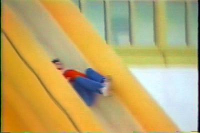 The wrong way to go down the slide