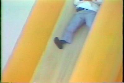 The right way to go down the slide