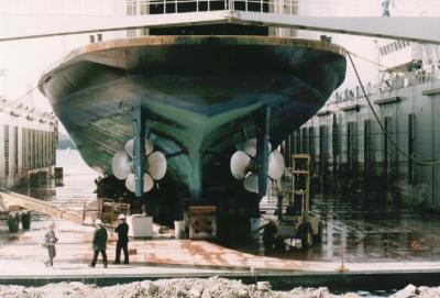 Queen of the North at graving dock