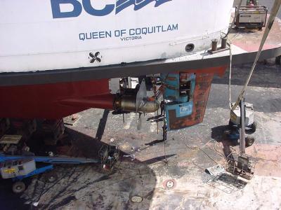Queen of Coquitlam rudder