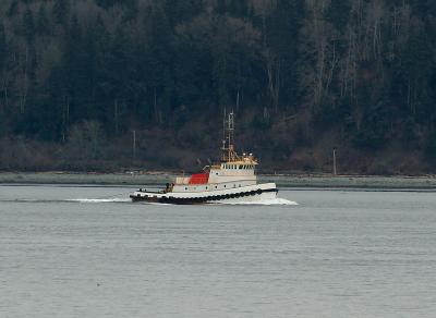 Tug with tow off of Quadra Island
