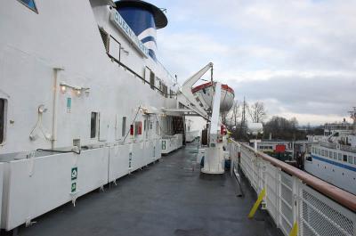 Port side boat deck