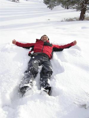 Trying to make the snow angel but..well almost