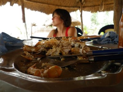 a Zinguichor, desprs de dinar... com podeu veure, no va quedar ni l'ombra! realment el menjar del Senegal estva de rexupete!