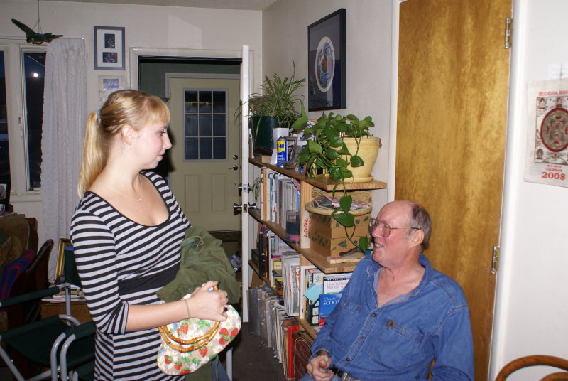 L - R:  Anna about to be a PC volunteer in Africa, Tom - India