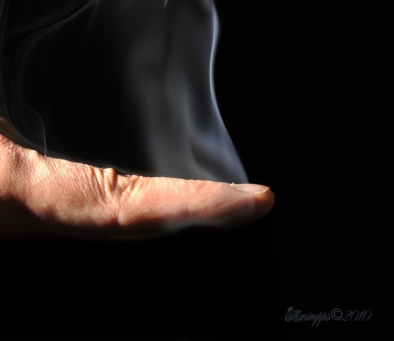 Burning finger